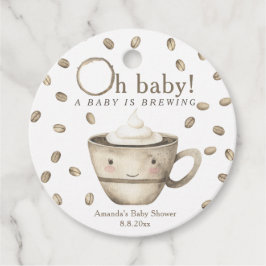 Koffie A baby brouwt Baby shower Bedankjes Labels