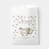 Koffie A baby brouwt Baby shower Bedankzakje (Voorkant)