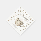 Koffie A baby brouwt Baby shower Servet (Hoek)