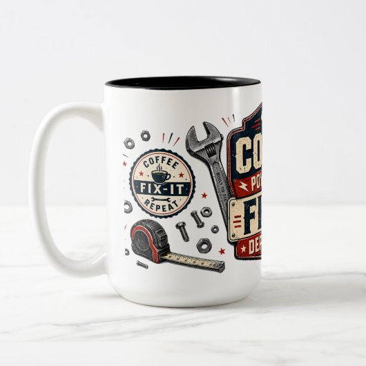 Koffie Aandrijft De Repareerafdeling Mok (Links)