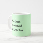 Koffie-aangedreven dirigent muzikant koffiemok (Voorkant links)