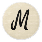 Koffie Aangepaste keramische knop (Voorkant)