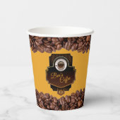 Koffie Aangepaste papierbekertjes voor bedrijfsnaa Papieren Bekers (Achterkant)