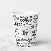 Koffie Aangepaste zakelijke Logo winkelen Papieren Bekers (Achterkant)