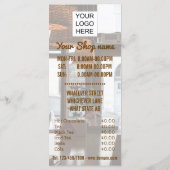 Koffie Aanpasbare winkel toevoegen sjabloon van he Menu (Achterkant)