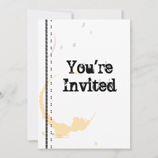 Koffie Aanvraag voor Aangepaste partij in Grungy Kaart (Voorkant)