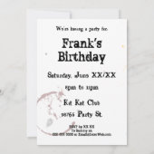 Koffie Aanvraag voor Aangepaste partij in Grungy Kaart (Achterkant)