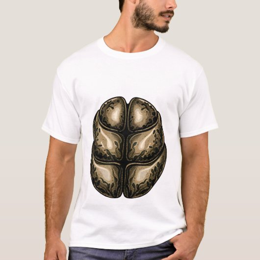 Koffie Abs – Sterke Brouw Energie T-shirt (Voorkant)