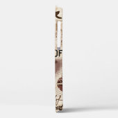Koffie Abstract koffiepatroon op bruine achtergron Case-Mate iPhone Case (Achterkant / Links)