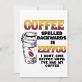 Koffie Achterkant Kaart (Achterkant)