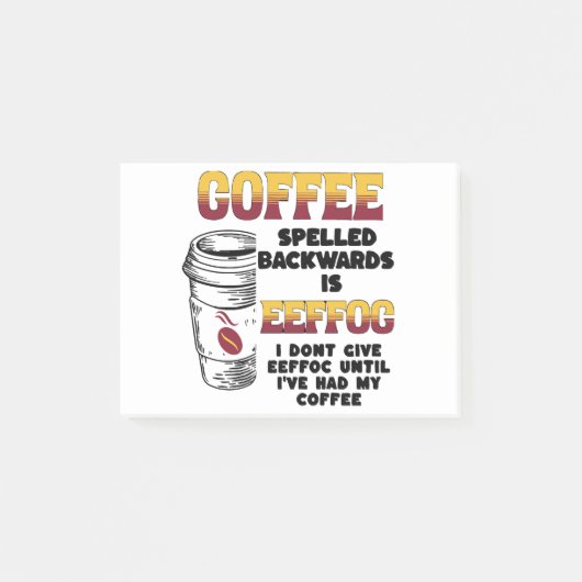 Koffie Achterkant Post-it® Notes (Voorkant)