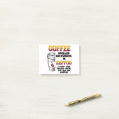 Koffie Achterkant Post-it® Notes (Op bureau)