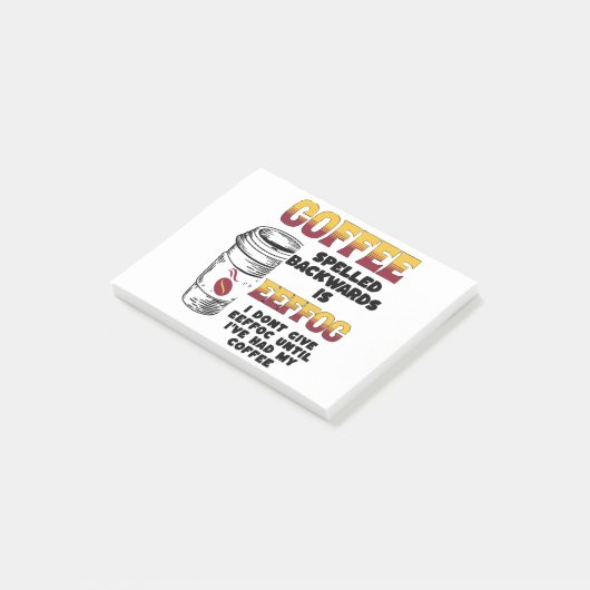 Koffie Achterkant Post-it® Notes (Schuin)