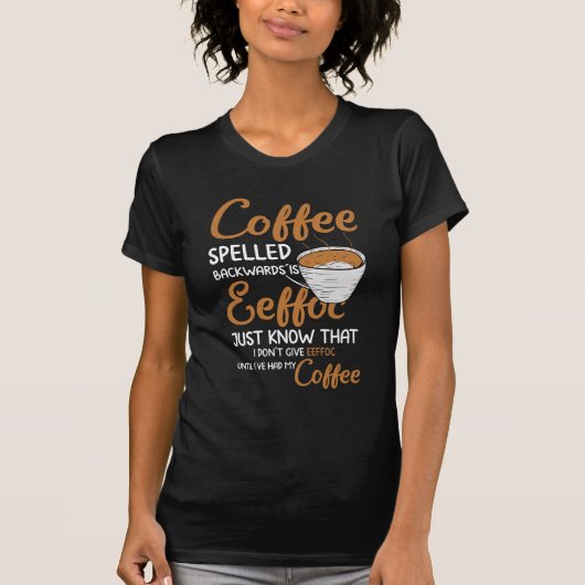 Koffie Achterkant T-shirt (Voorkant)