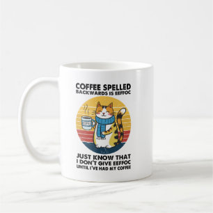 Koffie achterstevoren gespeld is EEFFOC – Grappige Koffiemok