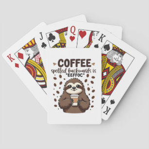 Koffie achterstevoren gespeld is eeffoC Koffie Slo Pokerkaarten