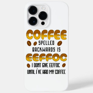 Koffie achterstevoren gespeld Koffieliefhebber Case-Mate iPhone 14 Pro Max Hoesje