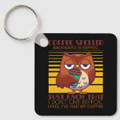 Koffie achterwaarts gespeld is effectief sleutelhanger (Voorkant)