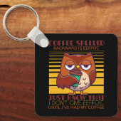 Koffie achterwaarts gespeld is effectief sleutelhanger (Voorkant)