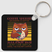 Koffie achterwaarts gespeld is effectief sleutelhanger (Achterkant)