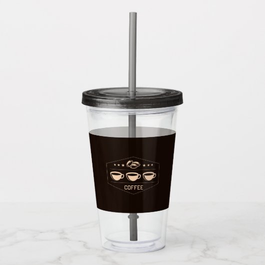 koffie acryl drinkbeker (Voorkant)