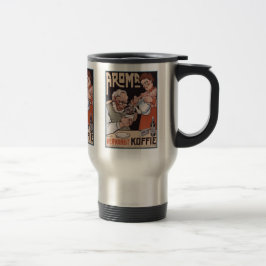 Koffie advertentie: Aroma Vergangt Koffie Reisbeker