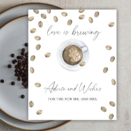 Koffie - Advies en wensen voor pasgetrouwden Poster