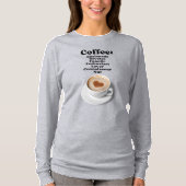 Koffie: Aficionado toegewijde fanatieke liefhebber T-shirt (Voorkant)