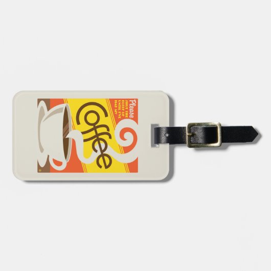 Koffie afsluiten bagagelabel (Voorkant horizontaal)