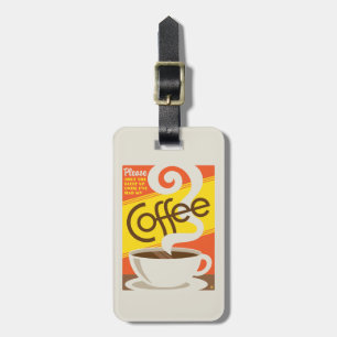 Koffie afsluiten bagagelabel