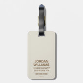 Koffie afsluiten bagagelabel (Achterkant verticaal)