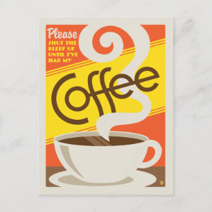 Koffie afsluiten briefkaart