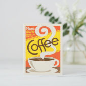 Koffie afsluiten briefkaart (Staand voorkant)