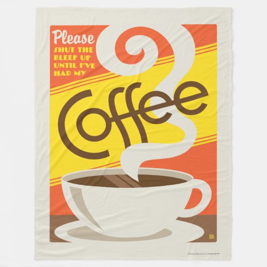 Koffie afsluiten fleece deken (Voorkant)