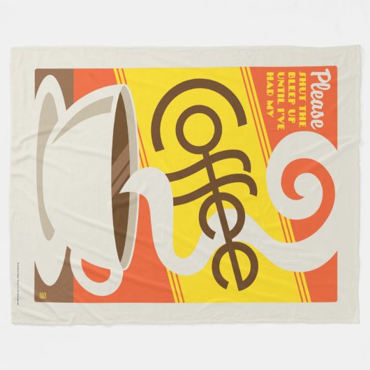 Koffie afsluiten fleece deken (Voorkant (Horizontaal))