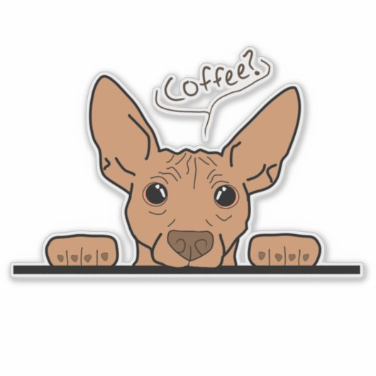 Koffie? AHT VinylSticker Sticker (Voorkant)