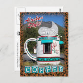 Koffie. . . Alaskan Style! Briefkaart (Voorkant / Achterkant)