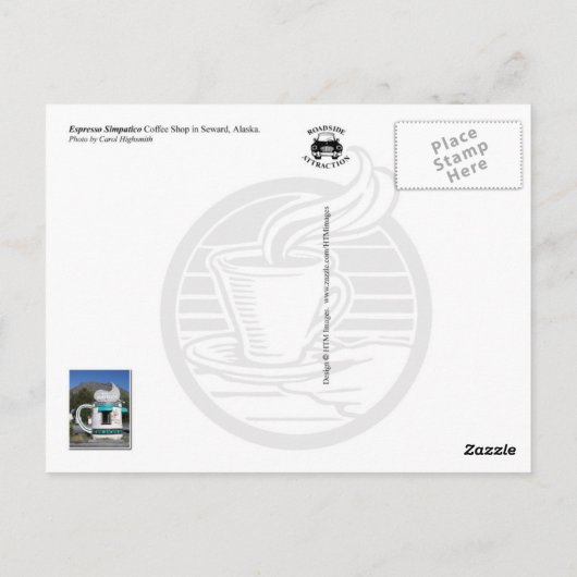 Koffie. . . Alaskan Style! Briefkaart (Achterkant)