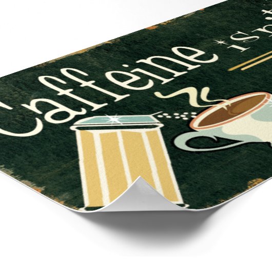 Koffie als vitamine 2 poster (Hoek)