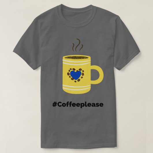 Koffie alsjeblieft 7 t-shirt (Design voorkant)