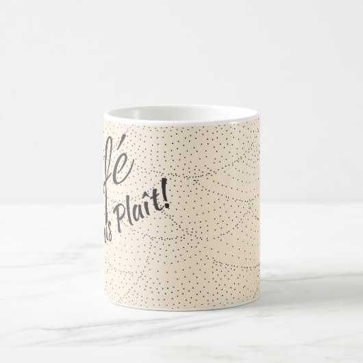 Koffie alsjeblieft. Franse Typografie en Dot Scall Koffiemok (Center)