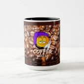 "Koffie alsjeblieft!" Funny Emoji Mok (Midden)