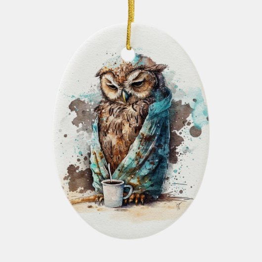 Koffie alsjeblieft keramisch ornament (Voorkant)