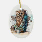 Koffie alsjeblieft keramisch ornament (Achterkant)