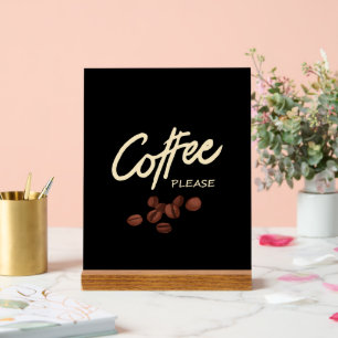 Koffie alsjeblieft Koffieliefhebber Acryl Bord