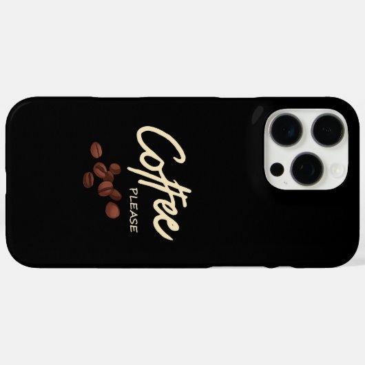 Koffie alsjeblieft Koffieliefhebber Case-Mate iPhone Case (Achterkant (horizontaal))