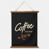 Koffie alsjeblieft Koffieliefhebber Hangend Wandkleed (Voorkant)