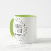 Koffie alsjeblieft met een foto van Floral Garland Mok (Voorkant links)