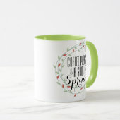 Koffie alsjeblieft met een foto van Floral Garland Mok (Voorkant rechts)