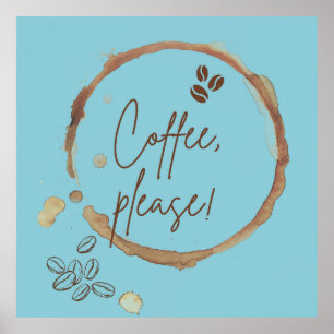 Koffie alsjeblieft poster